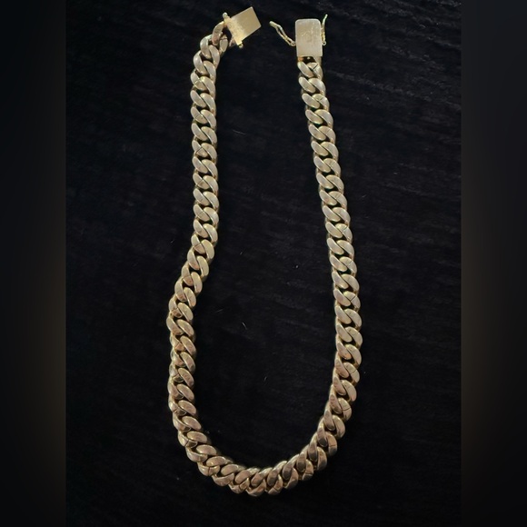 Gold plated hip hop chain 18inch Cuban link chain - Picture 2 of 9